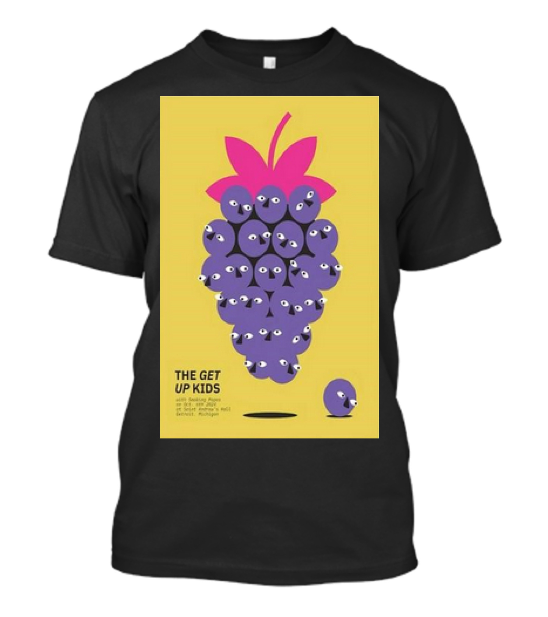 The Get Up Kids Concert Poster October 6 2024 Saint Andrew’s Hall Detroit Michigan Retro Grape T-Shirt