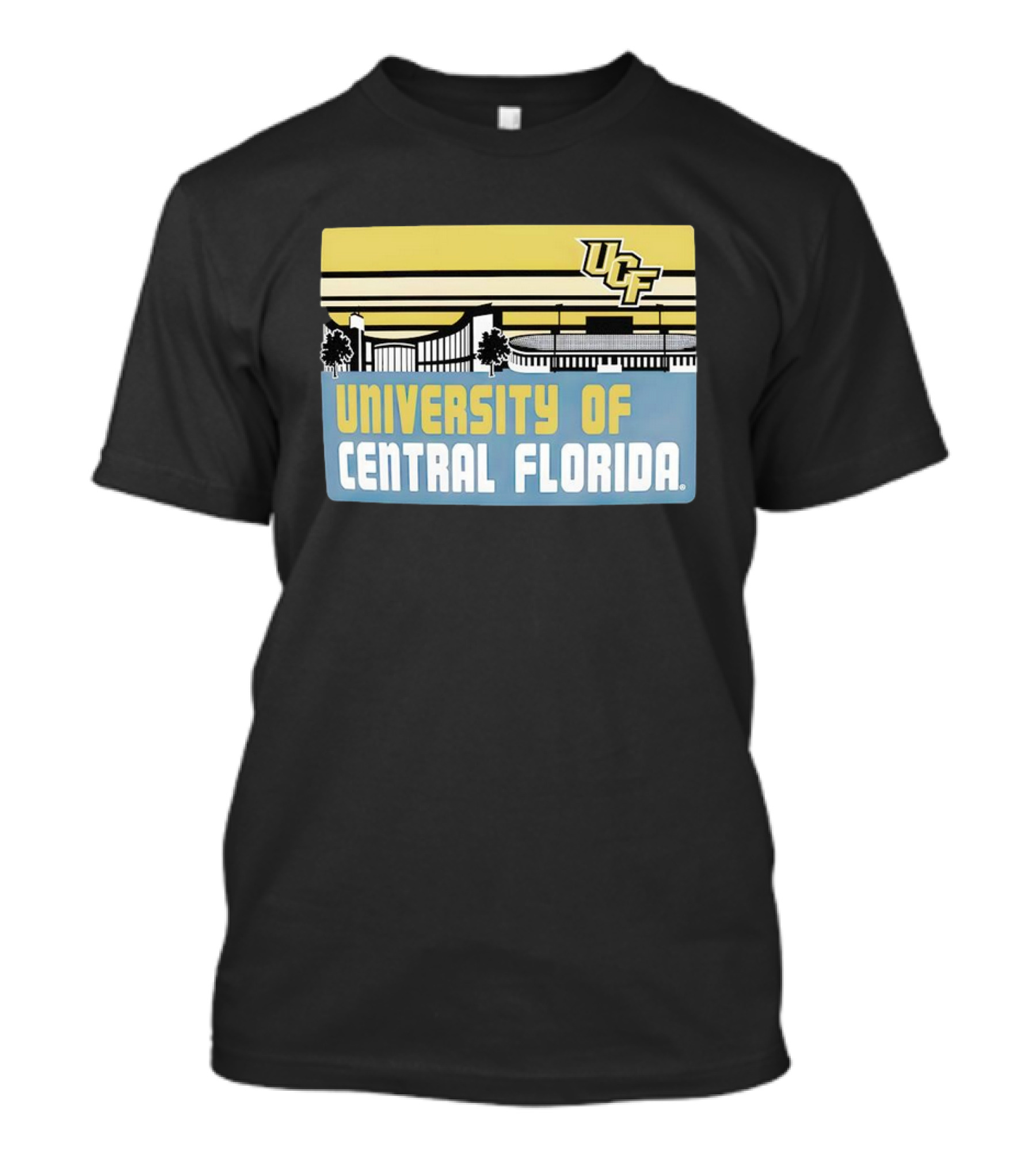UCF Knights Striped Skyline University Of Central Florida T-Shirt