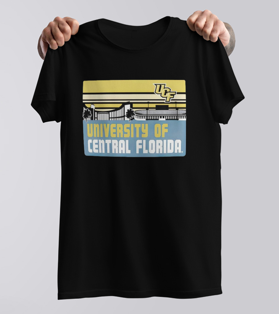 UCF Knights Striped Skyline University Of Central Florida T-Shirt