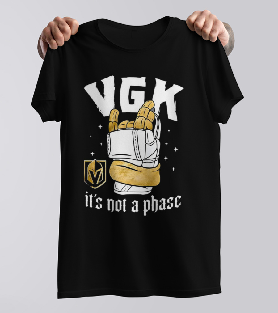 VGK Vegas Golden Knights It's Not A Phase Hockey Glove Gesture T-Shirt
