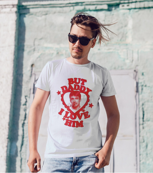 Charles Leclerc But Daddy I Love Him Heart Frame With Red Stars T-Shirt