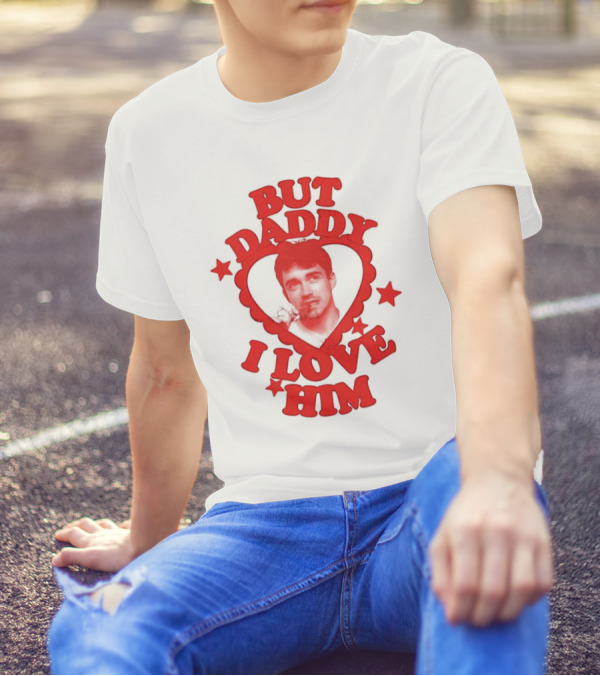 Charles Leclerc But Daddy I Love Him Heart Frame With Red Stars T-Shirt