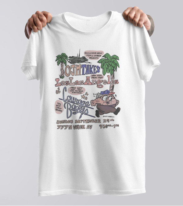 OJM Takes Los Angeles At Courage Bagels Exclusive Event With New OJM X Courage Products 777 N Virgil Av Sunday September 24 9:30AM-1PM T-Shirt