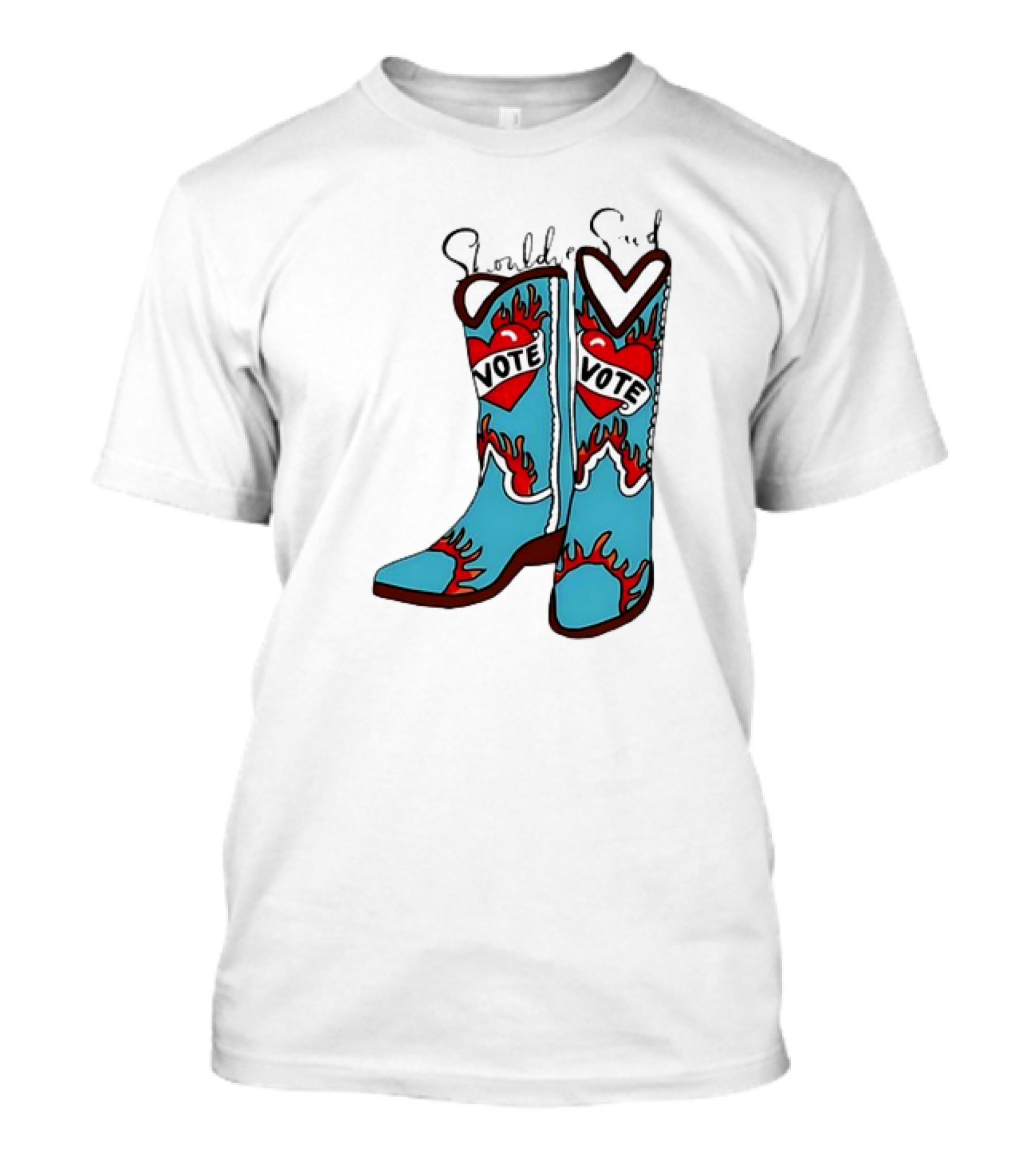 Vote In Heart Boots With Swifties For Kamala Should've Said Vote T-Shirt