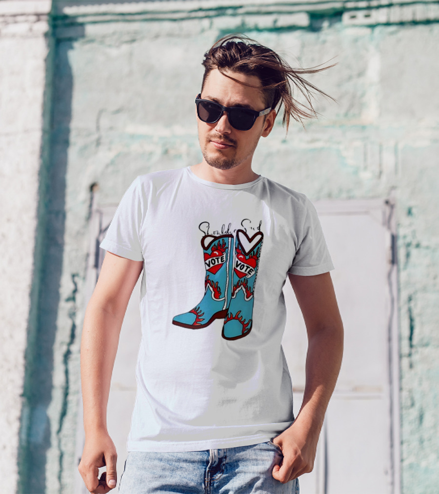 Vote In Heart Boots With Swifties For Kamala Should've Said Vote T-Shirt