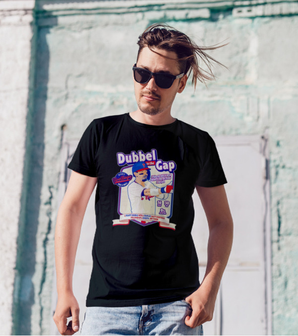 Dubbel In The Gap Nicky Two Bags Baseball Beer Label T-Shirt