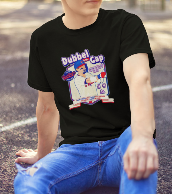 Dubbel In The Gap Nicky Two Bags Baseball Beer Label T-Shirt