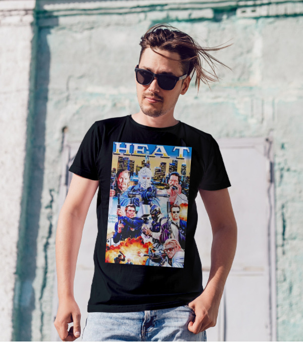 HEAT Dwyane Wade LeBron James Classic Action Movie Crossover T-Shirt