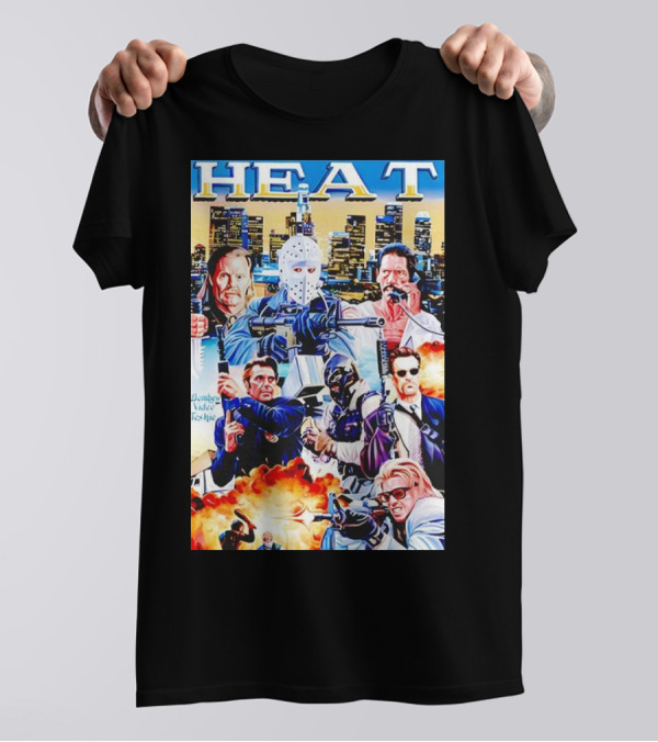 HEAT Dwyane Wade LeBron James Classic Action Movie Crossover T-Shirt