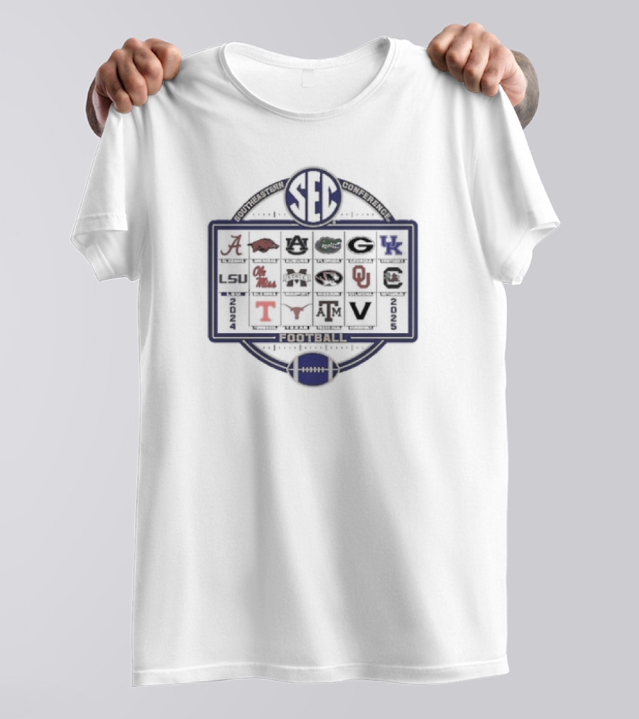 SEC Southeastern Conference Football Teams 2024 Oklahoma Sooners T-Shirt
