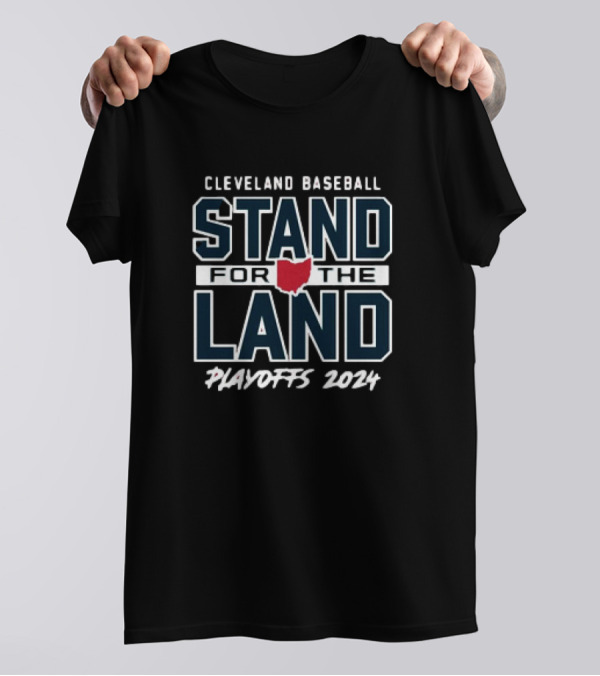 Cleveland Baseball Stand For The Land Playoffs T-Shirt