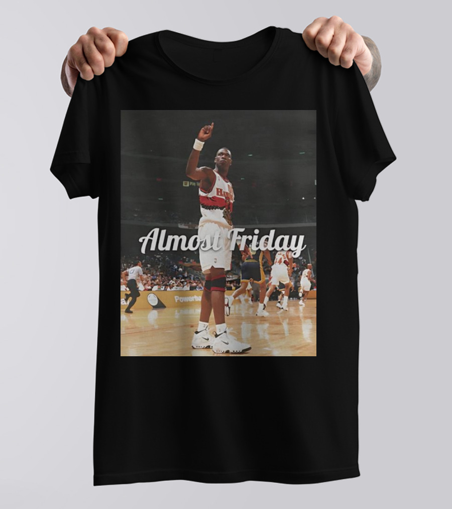 Dikembe Mutombo Houston Rockets Basketball Almost Friday T-Shirt