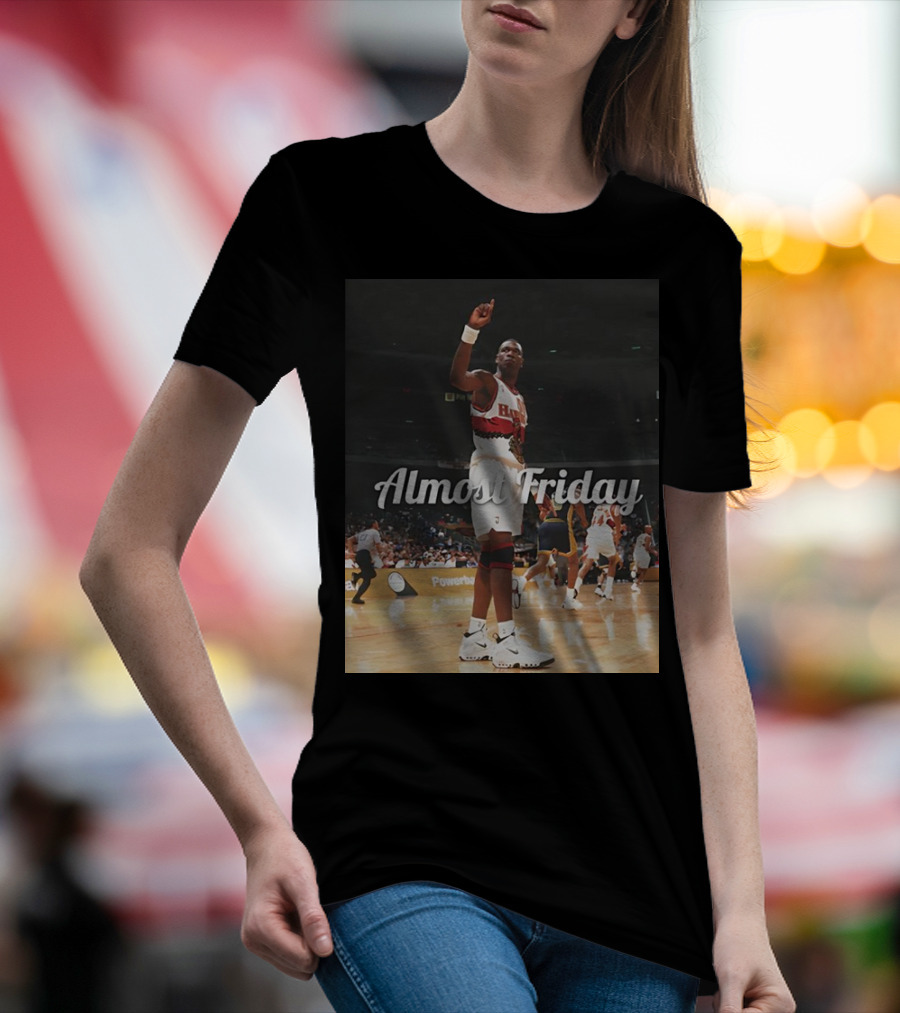 Dikembe Mutombo Houston Rockets Basketball Almost Friday T-Shirt