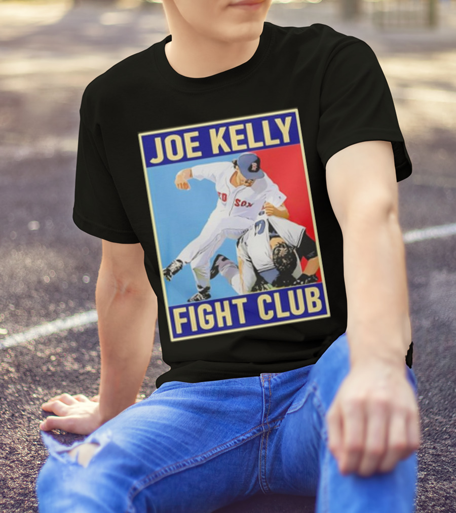 Joe Kelly Fight Club Red Sox Baseball Retro T-Shirt