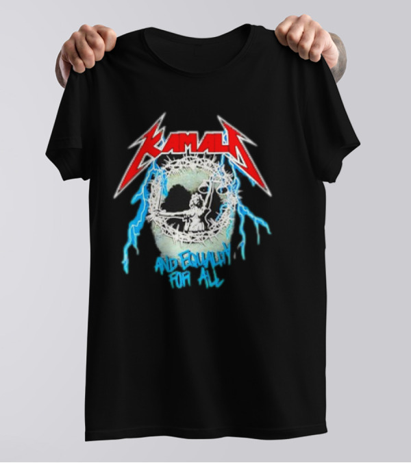 Kamala Harris Rock Style And Equality For All Lightning Election T-Shirt