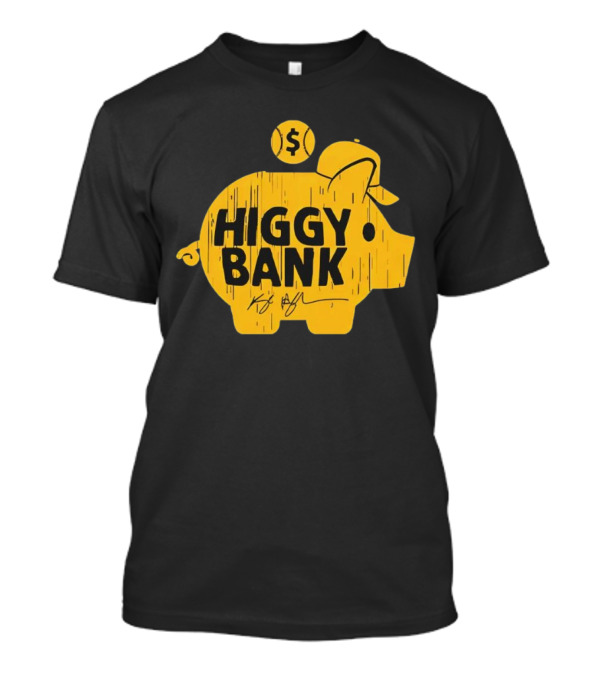 San Diego Padres Higgy Bank Kyle Higashioka Baseball Piggy Bank T-Shirt