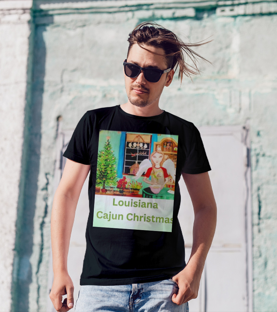 Louisiana Cajun Christmas By Wendy Wunstell Featuring Angel Baking Decorations T-Shirt
