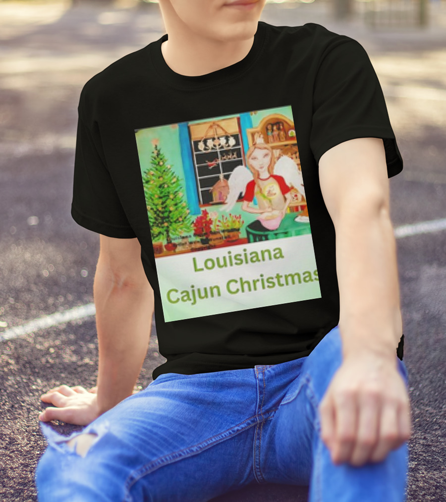 Louisiana Cajun Christmas By Wendy Wunstell Featuring Angel Baking Decorations T-Shirt