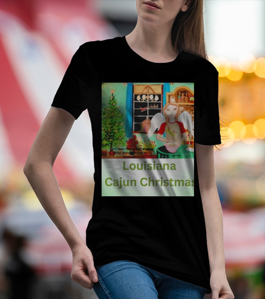 Louisiana Cajun Christmas By Wendy Wunstell Featuring Angel Baking Decorations T-Shirt