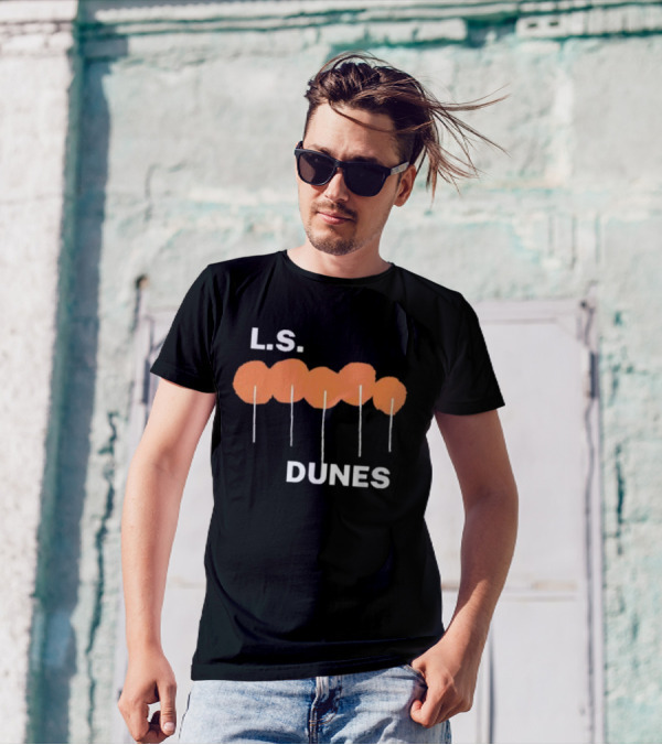 Ls Dunes Poppies Orange Circle T-Shirt