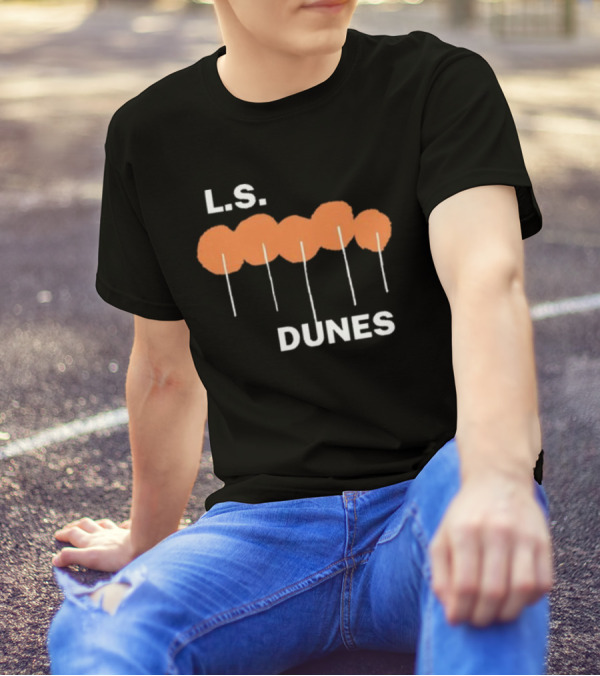 Ls Dunes Poppies Orange Circle T-Shirt