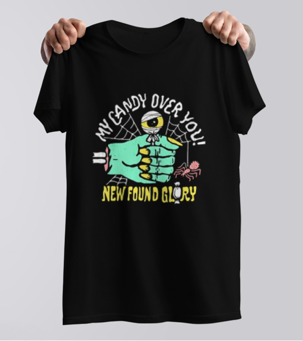 My Candy Over You New Found Glory Monster Hand Eyeball Spider Retro T-Shirt