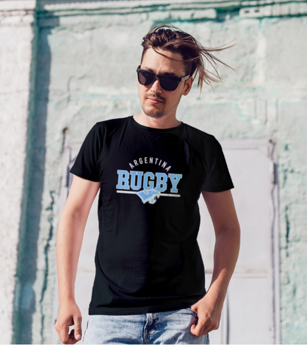 Argentina Rugby Wordmark With Blue Puma Emblem T-Shirt