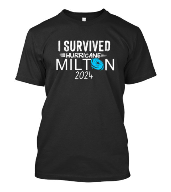 Retro Vintage I Survived Hurricane Milton 2024 Cyclone Symbol T-Shirt
