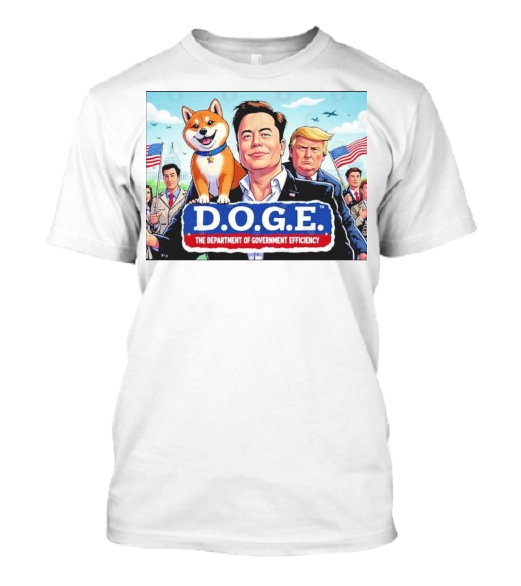 Doge Elon Trump D.O.G.E The Department Of Government Efficiency Patriotic T-Shirt