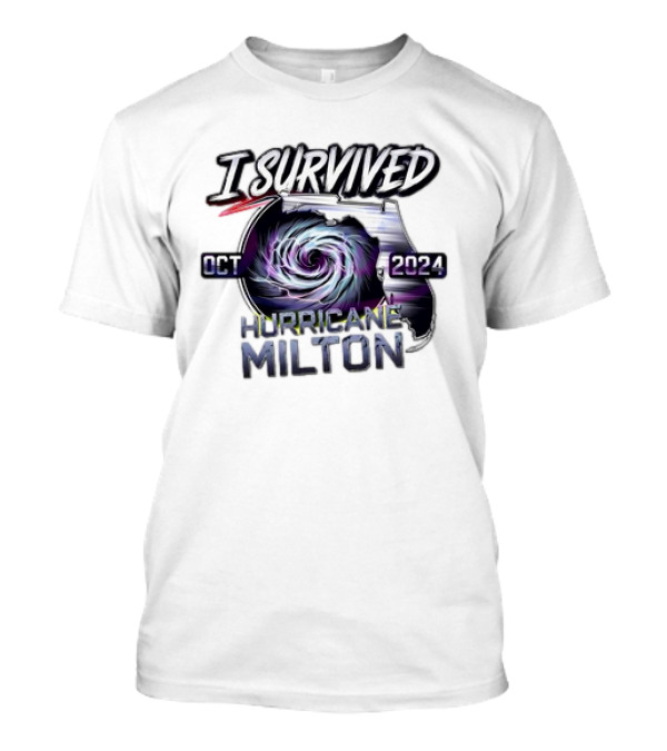 I Survived Hurricane Milton October 2024 Florida Map T-Shirt