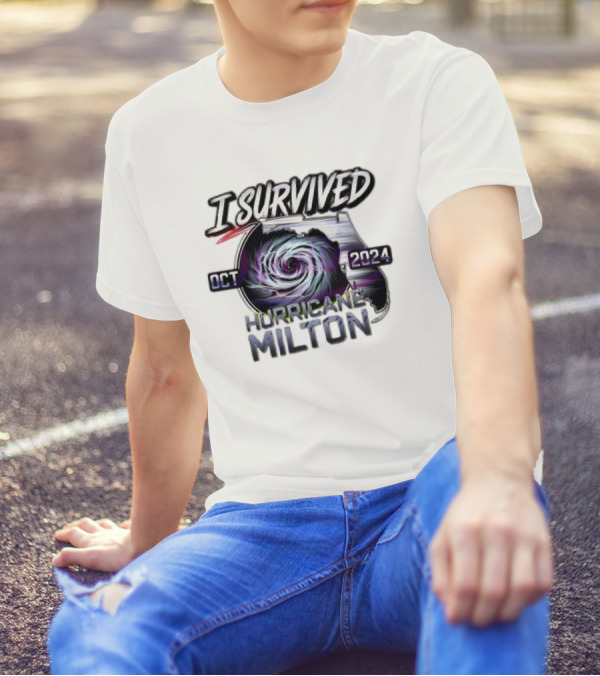 I Survived Hurricane Milton October 2024 Florida Map T-Shirt