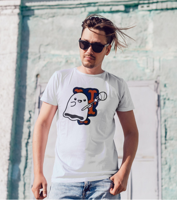 Lets Go New York Mets Baby Ghost Halloween MLB T-Shirt