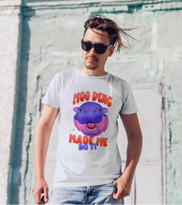 Moo Deng Made Me Do It Hippo T-Shirt