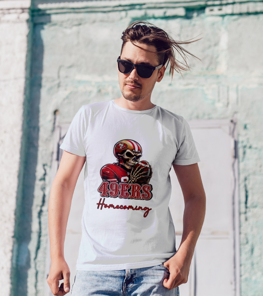 San Francisco 49ers Skull Homecoming Football T-Shirt