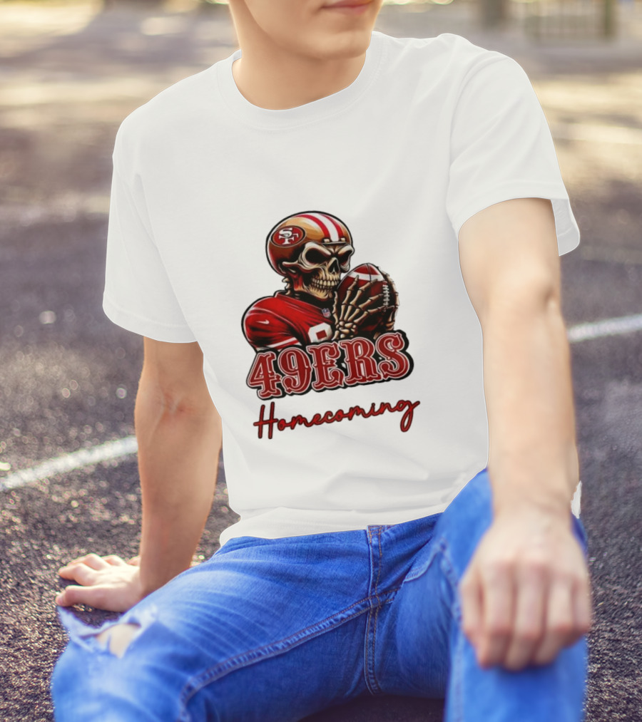 San Francisco 49ers Skull Homecoming Football T-Shirt