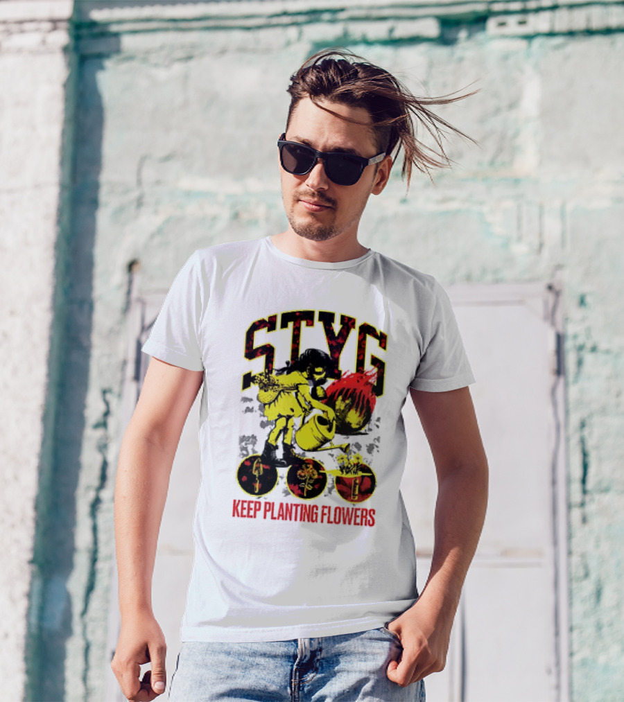 STYG Keep Planting Flowers Watering Can Explosion T-Shirt