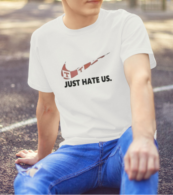 Tennessee Volunteers NCAA Just Hate Us T Logo Swoosh T-Shirt
