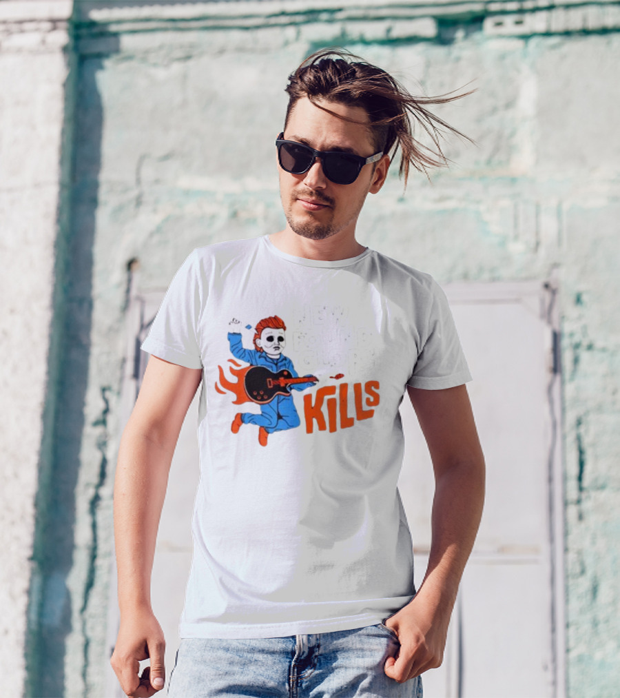 New Found Glory Kills Michael Myers Guitar Flame Character T-Shirt