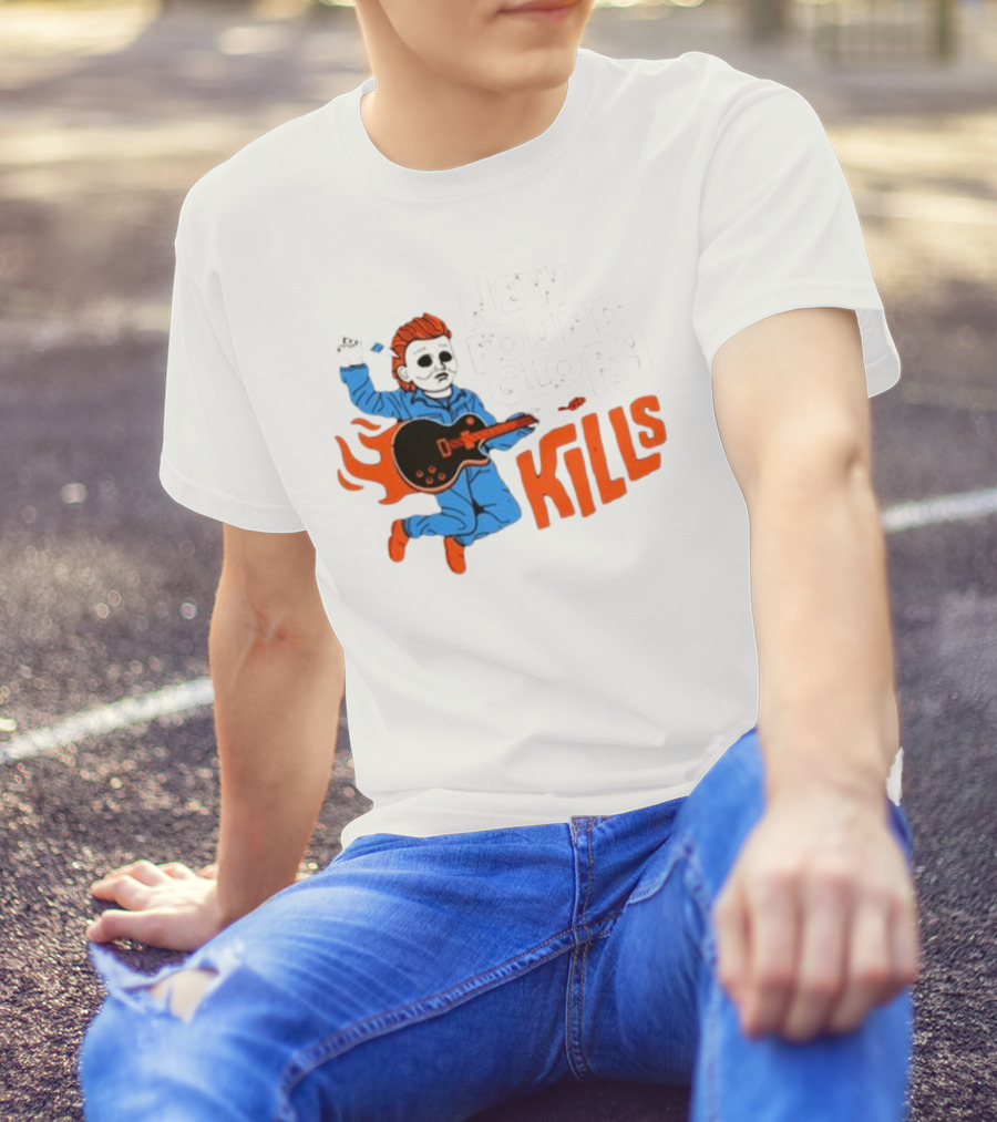 New Found Glory Kills Michael Myers Guitar Flame Character T-Shirt