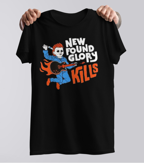 New Found Glory Kills 2024 Halloween Parody Michael Myers Playing Guitar T-Shirt