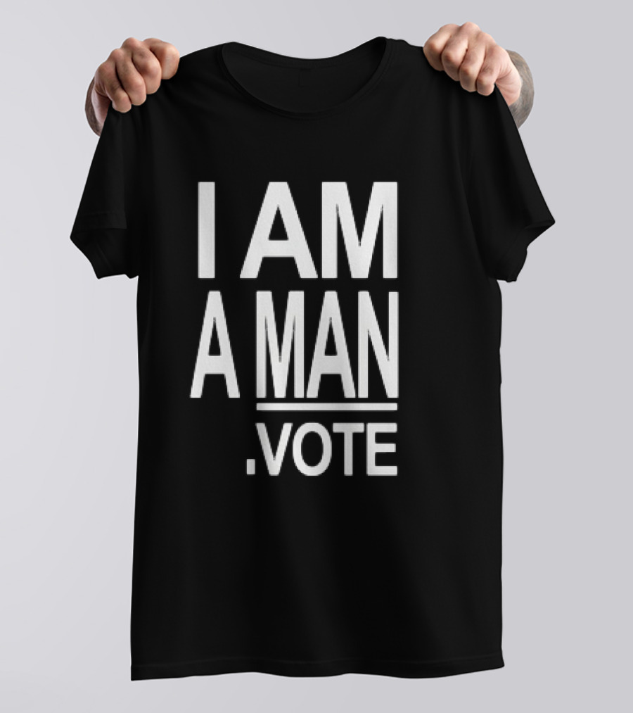 Anthony Mackie I Am A Man Vote Text T-Shirt
