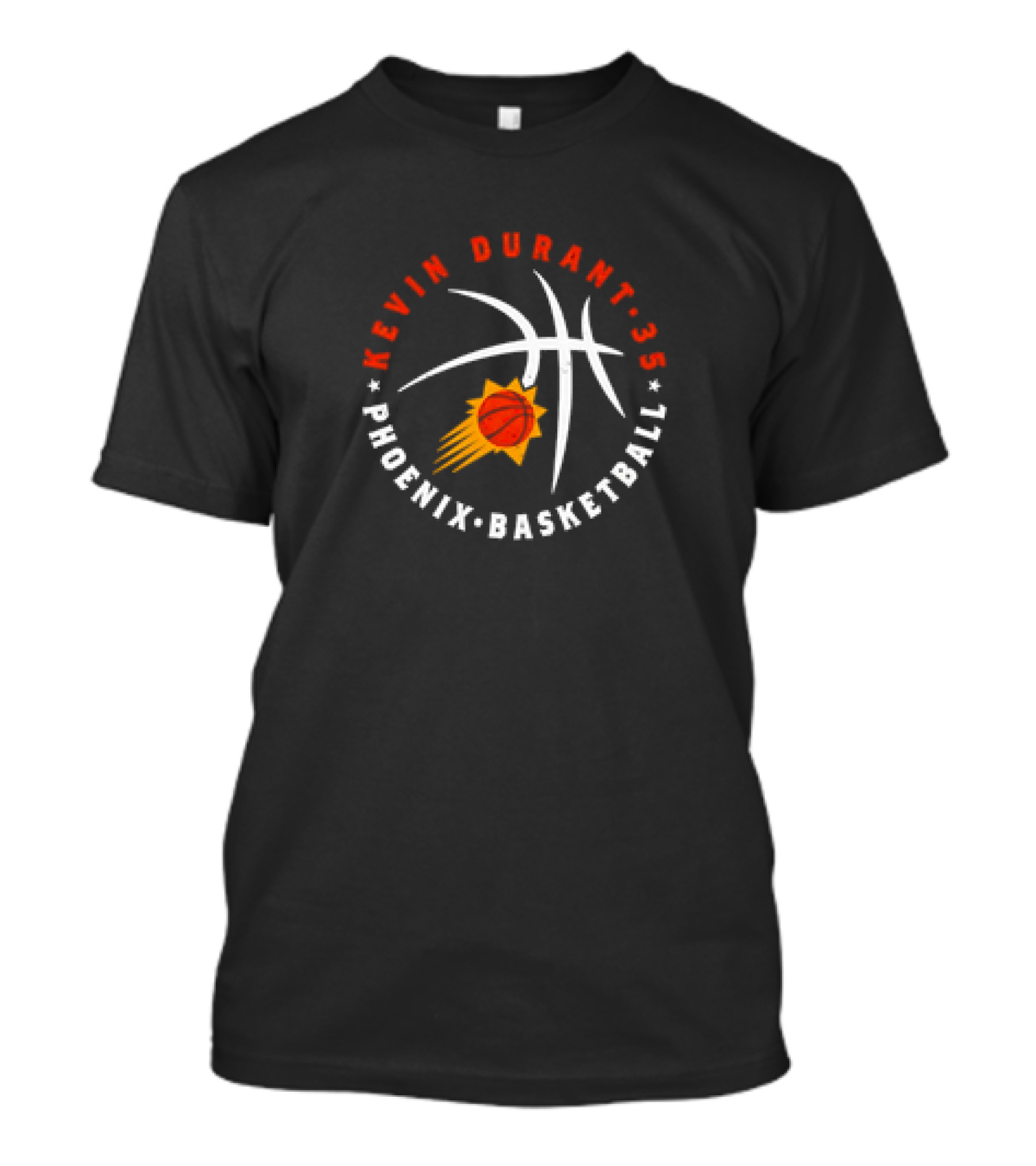 Kevin Durant 35 Phoenix Basketball Suns Player Ball T-Shirt