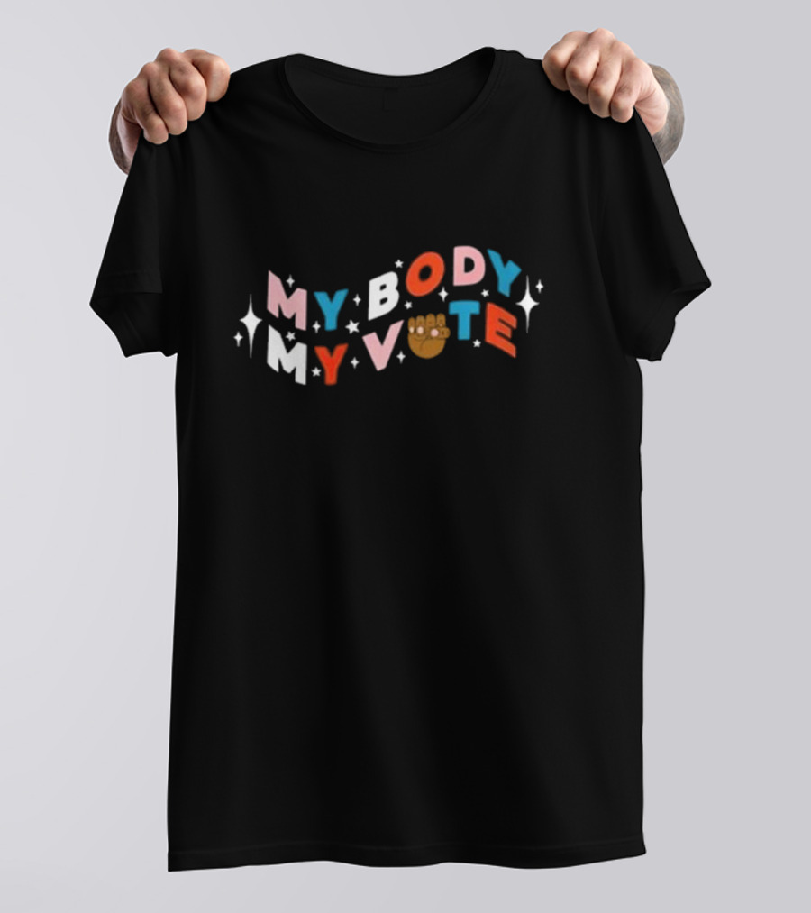My Body My Vote Kim Gordon Sparkling Letters And Paw T-Shirt