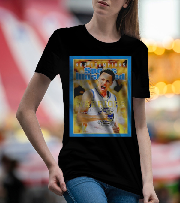 NBA Champions Stephen Curry Warriors Sports Illustrated T-Shirt