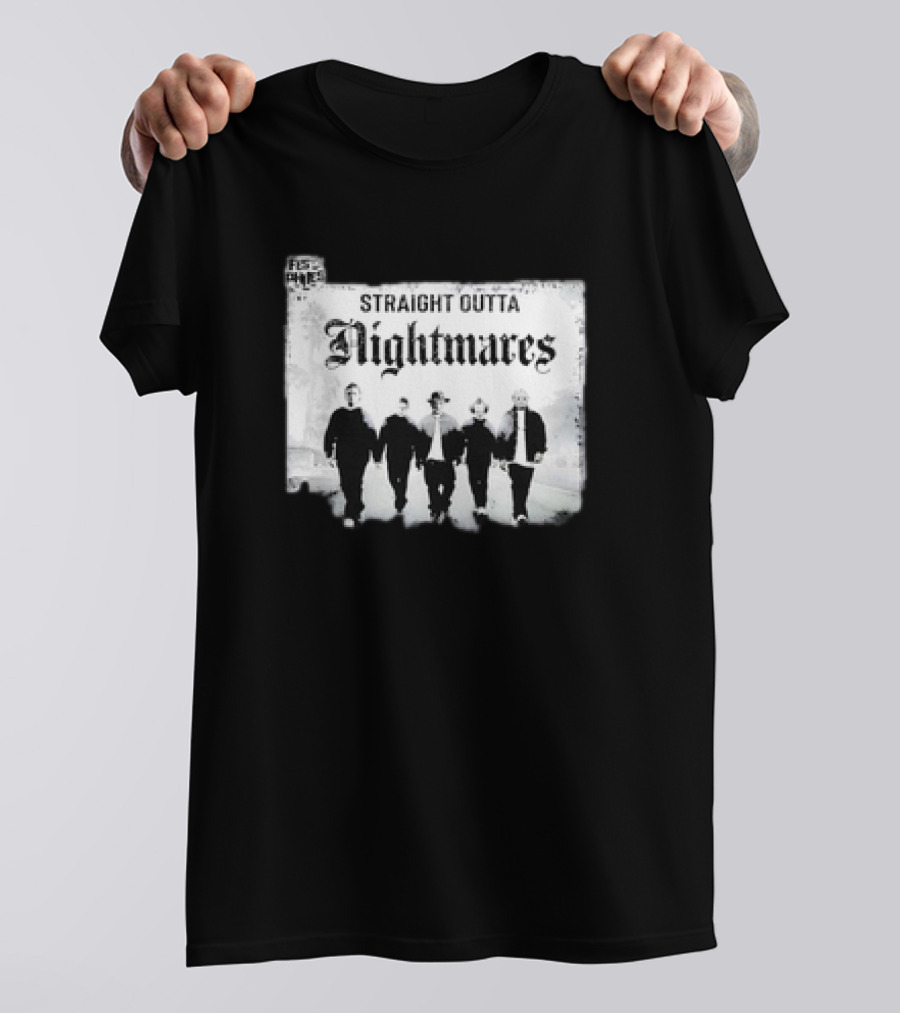 Straight Outta Nightmares Halloween Scary Movie Killers T-Shirt