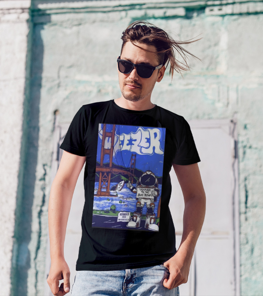 Weezer Voyage To The Blue Planet October 09 2024 San Francisco CA T-Shirt