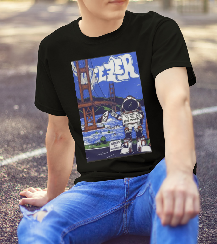 Weezer Voyage To The Blue Planet October 09 2024 San Francisco CA T-Shirt