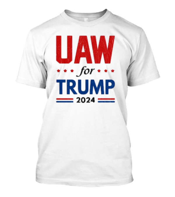UAW For Trump 2024 American Flag Election T-Shirt
