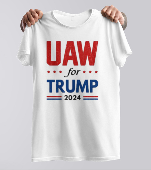 UAW For Trump 2024 American Flag Election T-Shirt
