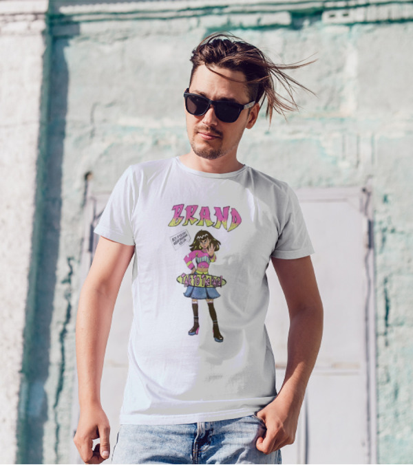 BRAND Skateboard Style Girl Talk To The Hand Retro Vibes T-Shirt